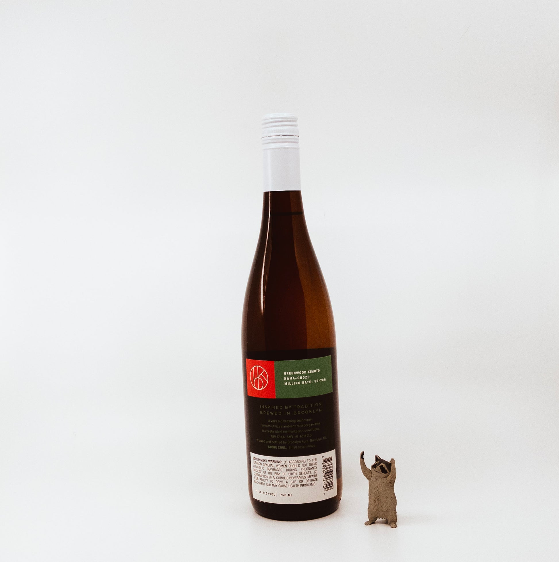 back of bottle of brooklyn kura 