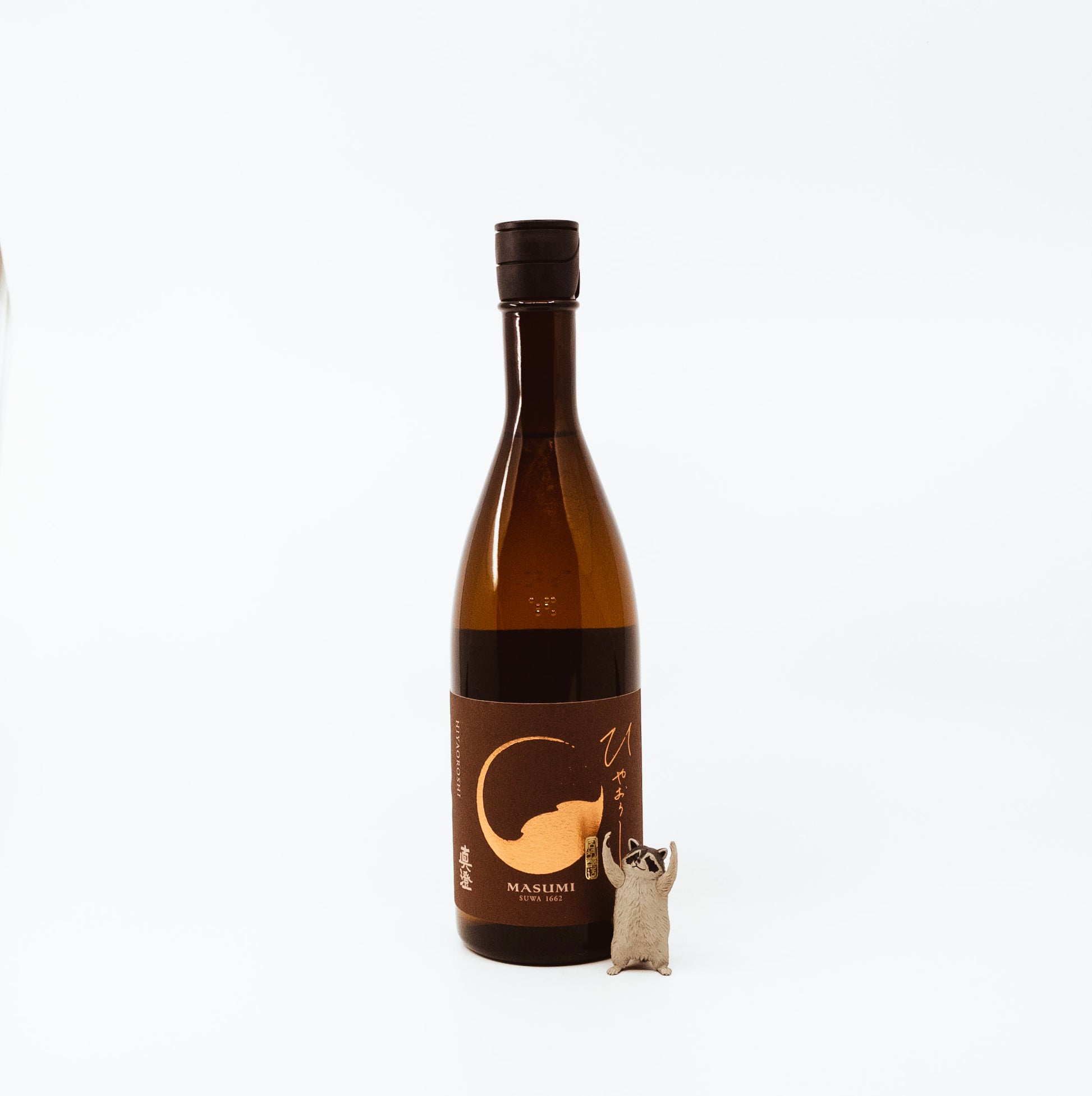 glass bottle with moon on label