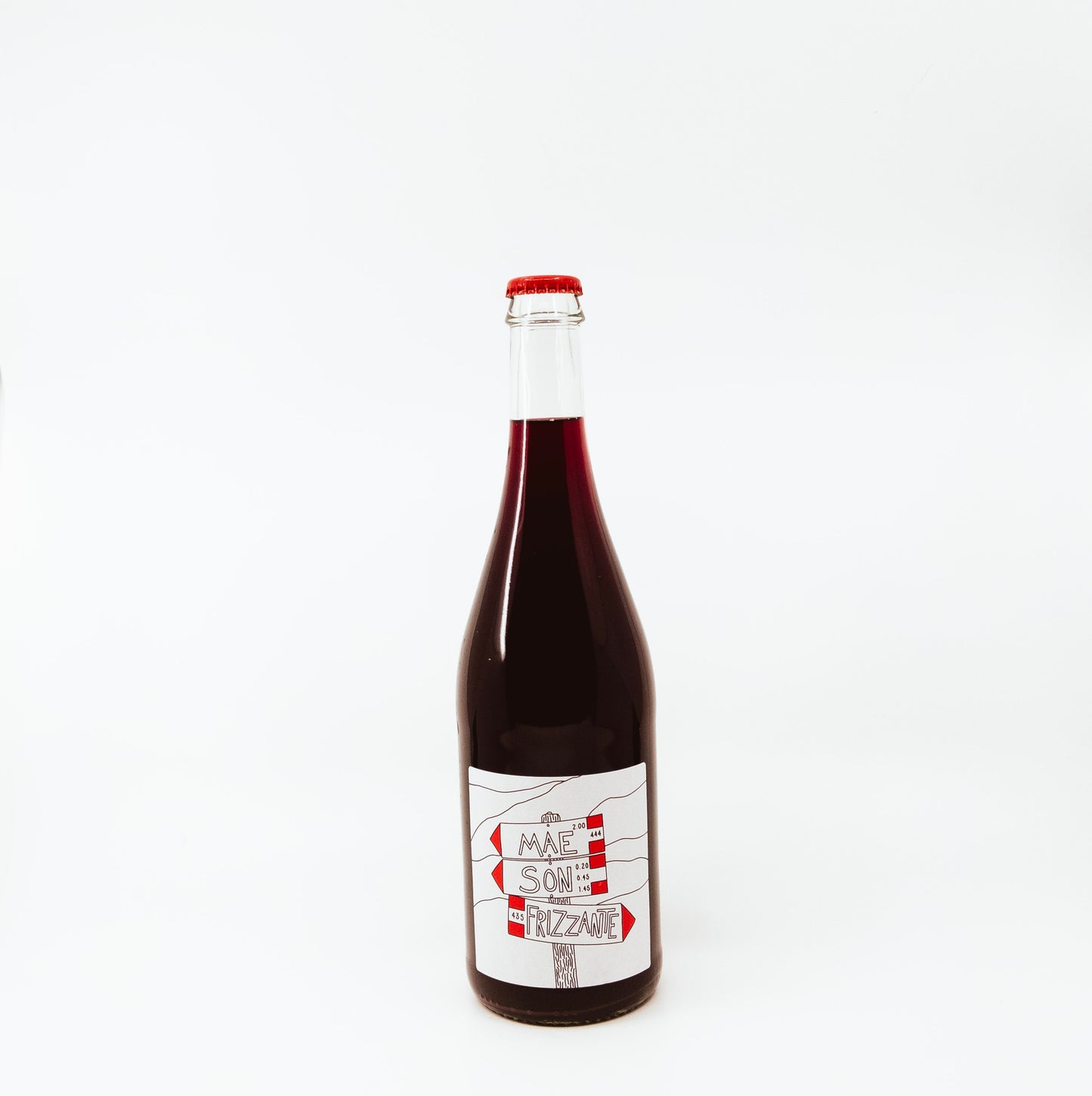 glass bottle with white label