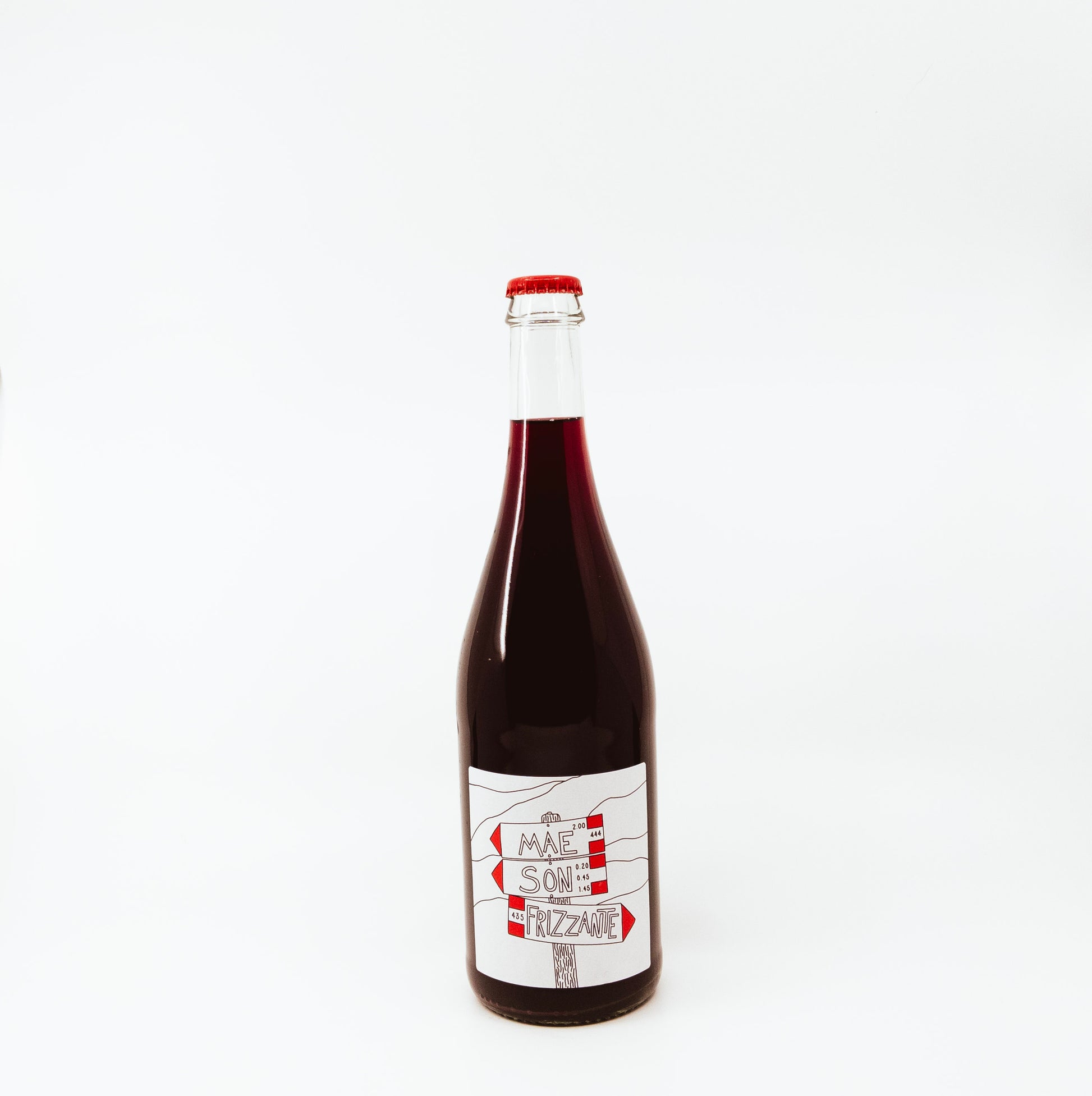 glass bottle with white label