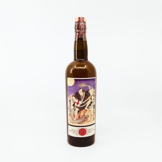 bottle with painting on label