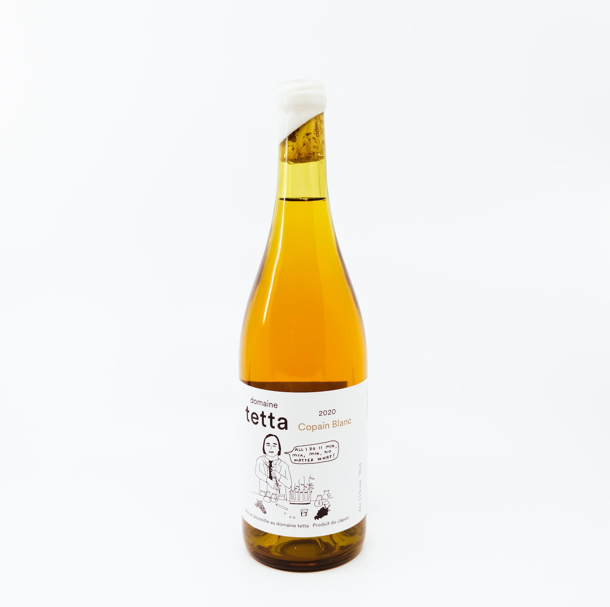 yellow bottle of tetta with white topper