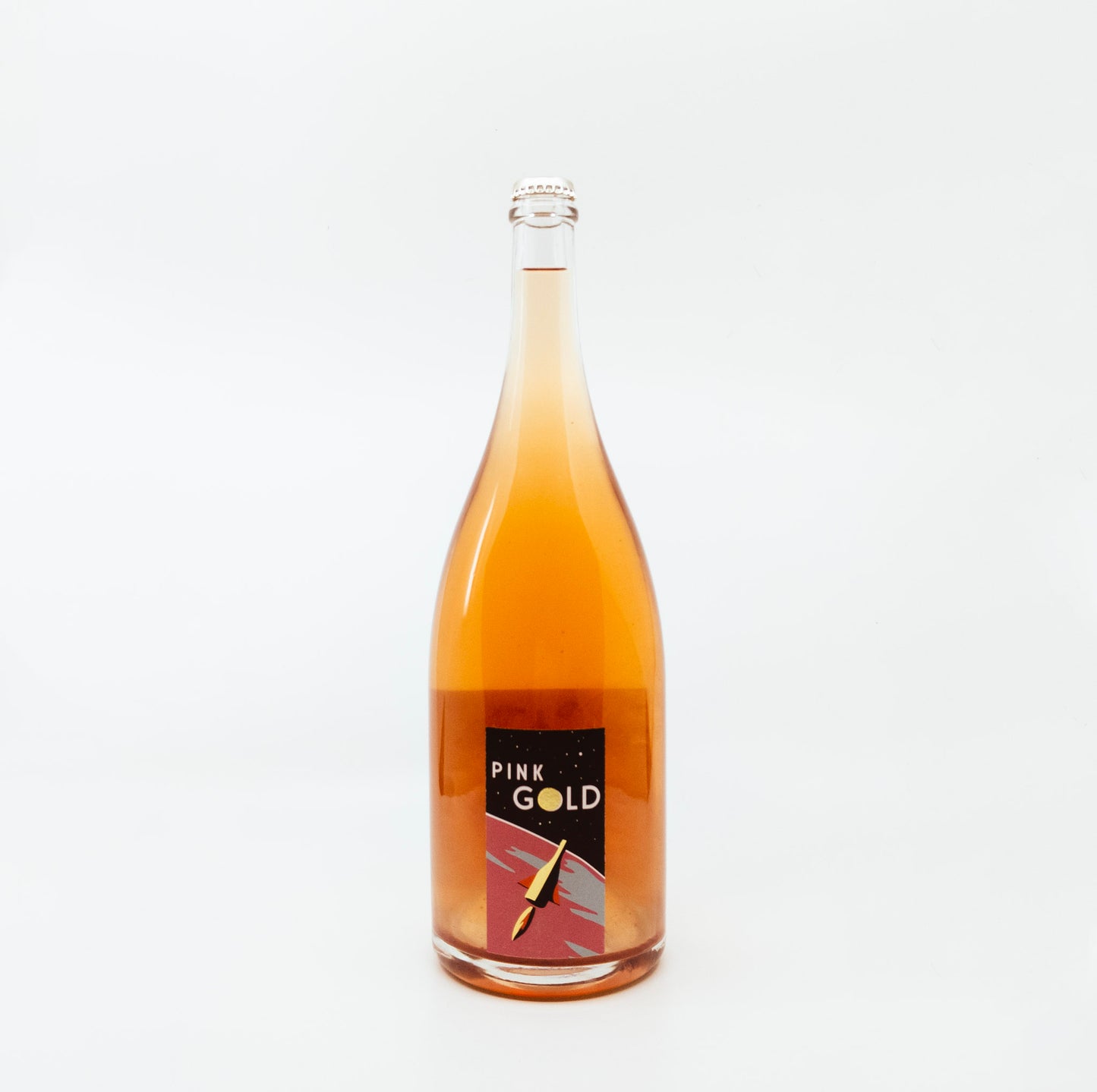 bottle of pink gold