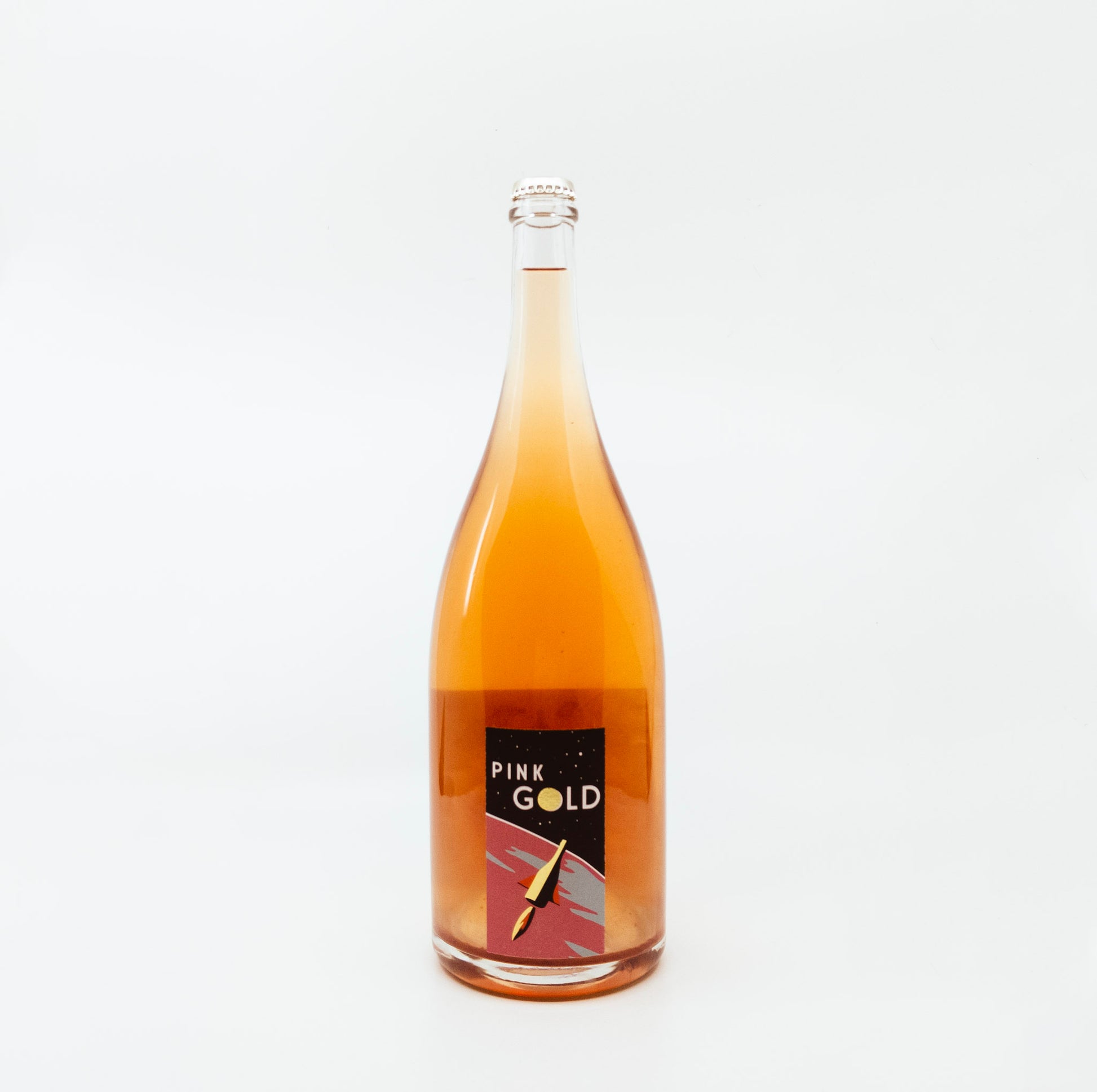 bottle of pink gold
