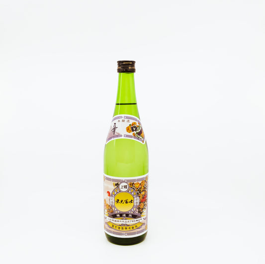 green bottle with colorful label