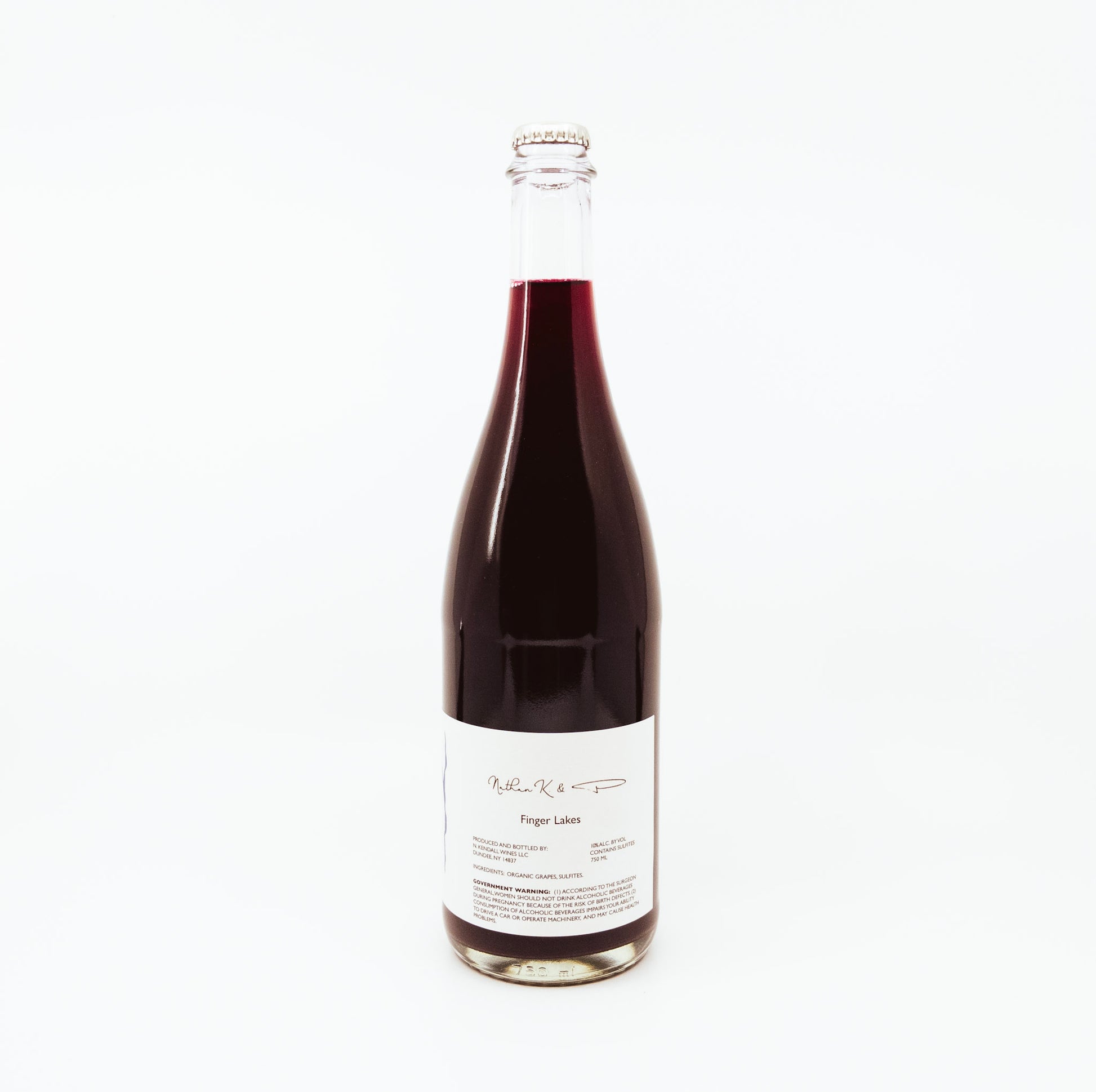 red wine in glass bottle