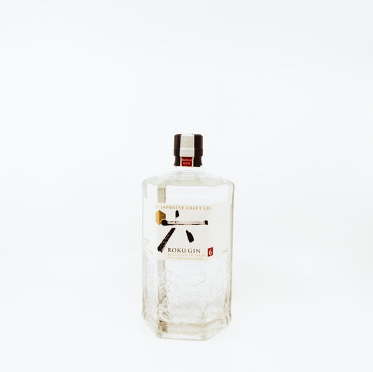 bottle of roku gin