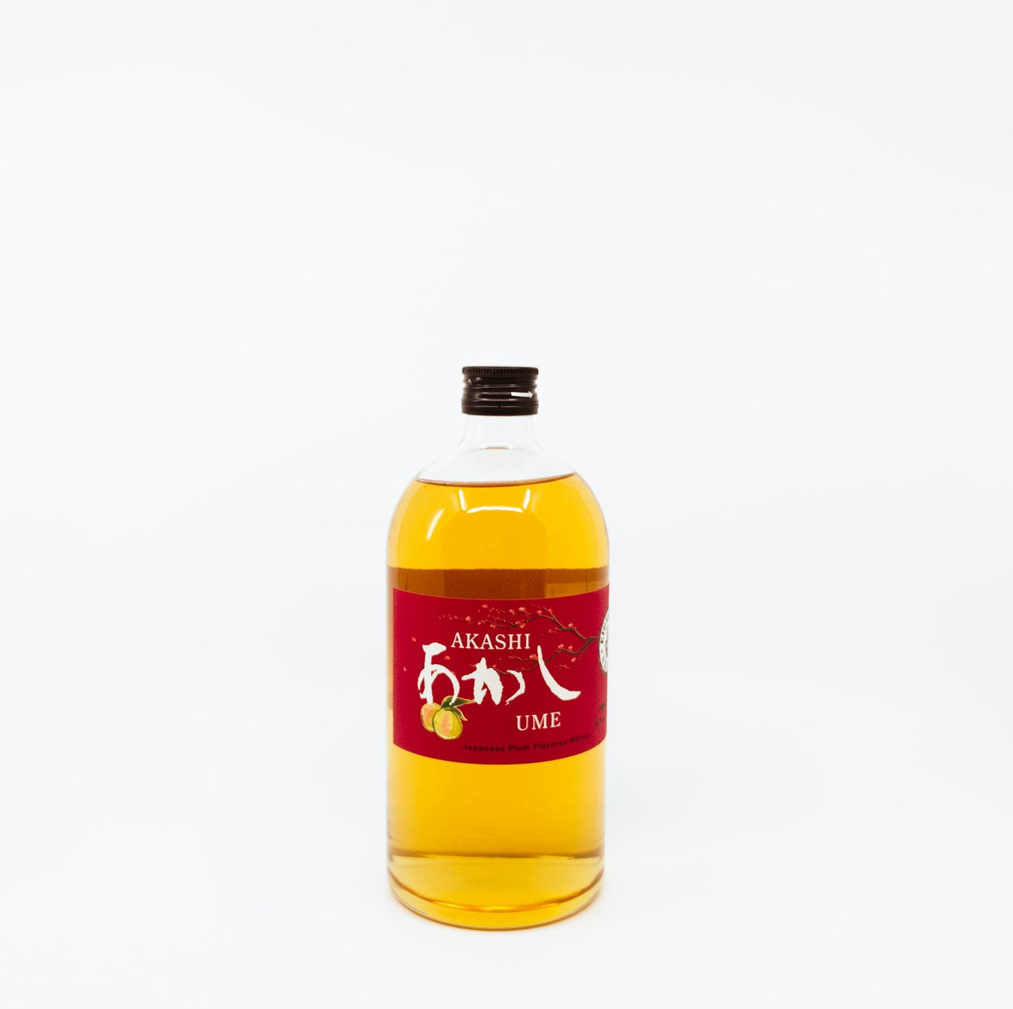 bottle of akashe ume with red label