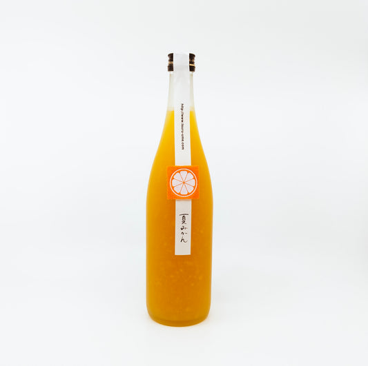 bottle with orange on label