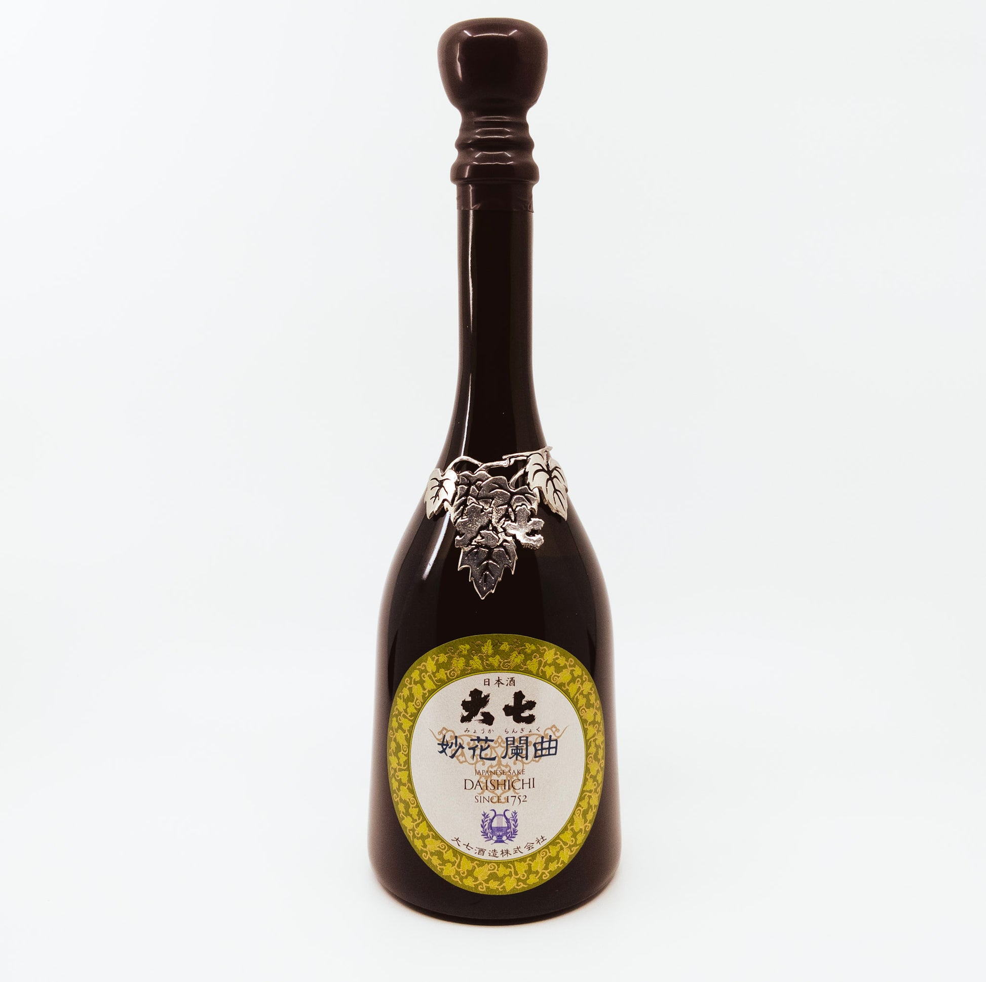 fancy bottle with gold label