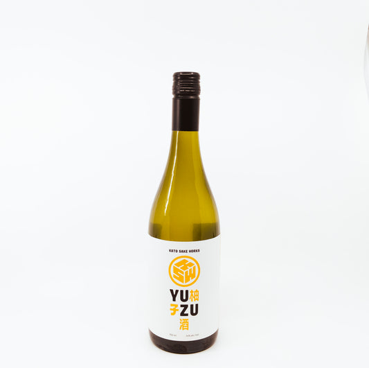 bottle of yu zu with white label